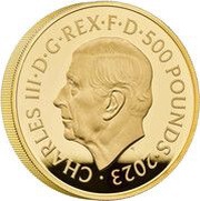 500 Pounds - Charles III 5 oz Fine Gold obverse image