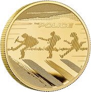 500 Pounds - Charles III The Police; Gold Proof, United Kingdom, 2023 reverse image
