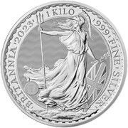 500 Pounds - Charles III 1 kg Fine Silver, United Kingdom, 2023-2024 reverse image