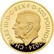 500 Pounds - Charles III Year of the Dragon; Gold Proof obverse image