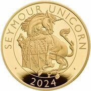 500 Pounds - Charles III Seymour Unicorn; Gold Proof, United Kingdom, 2024 reverse image