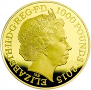 1000 Pounds - Elizabeth II Winston Churchill; Gold Proof obverse image
