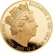 1000 Pounds - Elizabeth II Longest Reign; Gold Proof obverse image