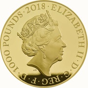 1000 Pounds - Elizabeth II Armistice; Gold Proof obverse image