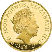 1000 Pounds - Elizabeth II Year of the Pig; Gold Proof obverse image