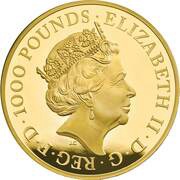 1000 Pounds - Elizabeth II Una and The Lion; Gold Proof obverse image