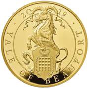 1000 Pounds - Elizabeth II Yale of Beaufort; Gold Proof, United Kingdom, 2019 reverse image