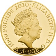 1000 Pounds - Elizabeth II David Bowie; Gold Proof obverse image