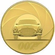 1000 Pounds - Elizabeth II James Bond; Gold Proof, United Kingdom, 2020 reverse image