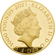 1000 Pounds - Elizabeth II Prince Philip, Gold Proof obverse image