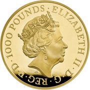 1000 Pounds - Elizabeth II Year of the Tiger; Gold Proof obverse image