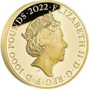 1000 Pounds - Elizabeth II Rome; Gold Proof obverse image