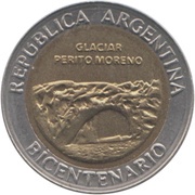 1 Peso Glaciar Perito Moreno obverse image