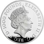 1000 Pounds - Elizabeth II Seymour Panther; Silver Proof obverse image