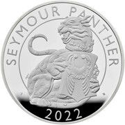 1000 Pounds - Elizabeth II Seymour Panther; Silver Proof, United Kingdom, 2022 reverse image