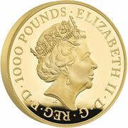 1000 Pounds - Elizabeth II Posthumous; Year of the Rabbit; Gold Proof obverse image