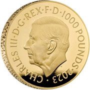 1000 Pounds - Charles III Petition Crown, Shields; Gold Proof obverse image