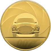 2000 Pounds - Elizabeth II James Bond; Gold Proof, United Kingdom, 2020 reverse image