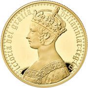 2000 Pounds - Elizabeth II Gothic Crown Portrait; Gold Proof, United Kingdom, 2021 reverse image