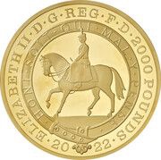 2000 Pounds - Elizabeth II Platinum Jubilee; Gold Proof obverse image