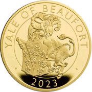 2000 Pounds - Elizabeth II Posthumous; Yale of Beaufort; Gold Proof, United Kingdom, 2023 reverse image