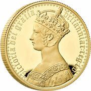 5000 Pounds - Elizabeth II Gothic Crown Portrait; Gold Proof, United Kingdom, 2021 reverse image