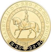 5000 Pounds - Elizabeth II Platinum Jubilee; Gold Proof obverse image