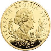 5000 Pounds - Charles III Life and legacy of the Queen; Gold Proof, United Kingdom, 2022 reverse image