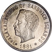 5 Cents - Kalākaua I obverse image