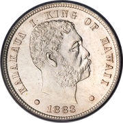 1 Dime - Kalākaua I obverse image