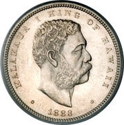 ½ Dollar - Kalākaua I obverse image