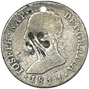 ⅕ Dollar Counterstamped obverse image