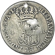 ⅕ Dollar Counterstamped reverse image
