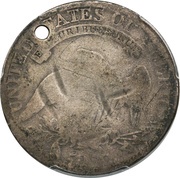 ½ Dollar Counterstamped reverse image
