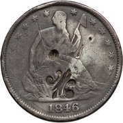 ½ Dollar Counterstamped obverse image