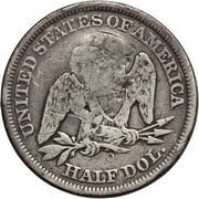 ½ Dollar Counterstamped reverse image