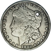 1 Dollar Counterstamped obverse image