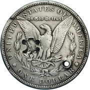 1 Dollar Counterstamped reverse image