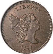 ½ Cent "1⁄200 Dollar Liberty Cap, Head Facing Right, Half Cent" obverse image