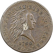 1 Cent "1792 Silver Center and Copper" Pattern obverse image