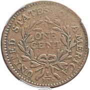 1 Cent "1795 Liberty Cap" Pattern reverse image