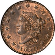 1 Cent "Liberty Head / Matron Head" Type 1 obverse image