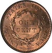 1 Cent "Liberty Head / Matron Head" Type 1, United States, 1816-1835 reverse image