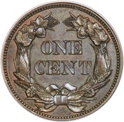1 Cent "Flying Eagle Cent" reverse image