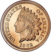 1 Cent "Indian Head Cent" with shield obverse image