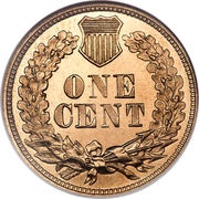 1 Cent "Indian Head Cent" with shield reverse image