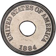 1 Cent "1884" Pattern; aluminium obverse image