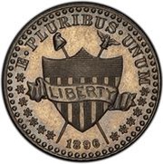1 Cent "1896" Pattern; nickel; magnetic obverse image