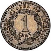 1 Cent "1896" Pattern; nickel; magnetic, United States, 1896 reverse image