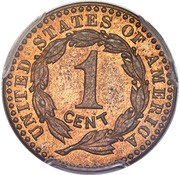 1 Cent "1896" Pattern; bronze reverse image